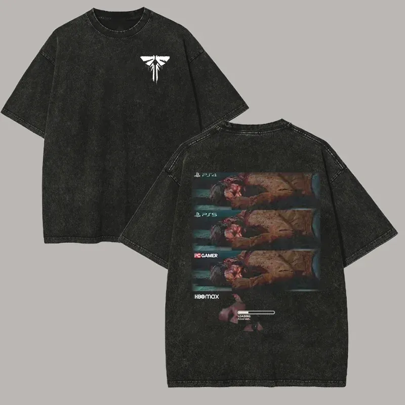 The Last of Us Printed Unisex Washed T-Shirt