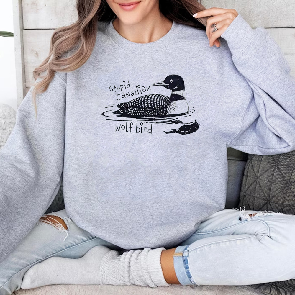 Stupid Canadian Wolf Bird Unisex Shirts/Crewneck/Hoodie