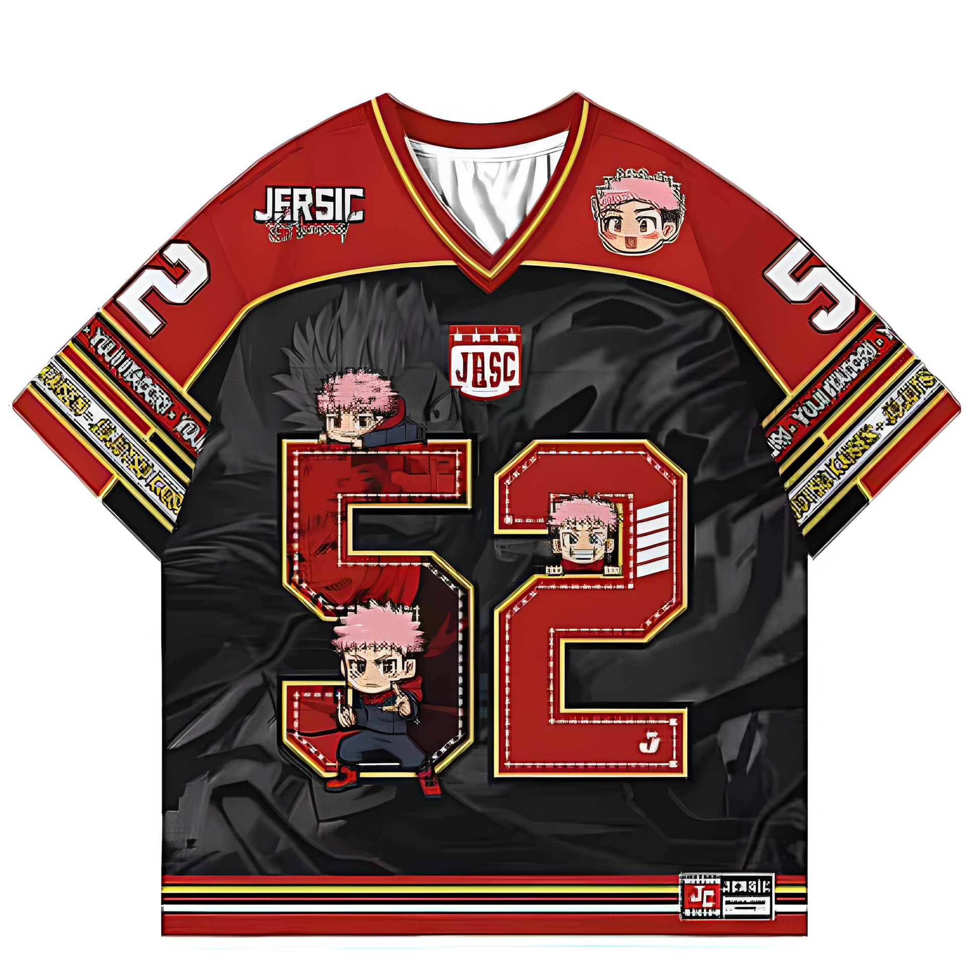 Yuji Itadori Anime Jersey Unisex Anime Inspired Vintage T-Shirt