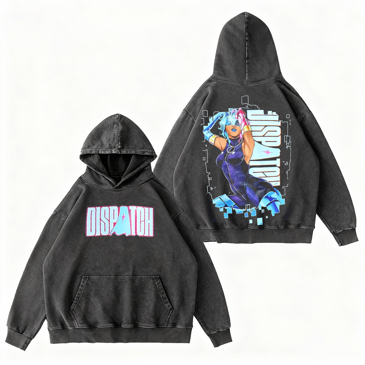Dispatch Game Characters Graphic Oversized Washed T-shirt/Crewneck/Hoodie