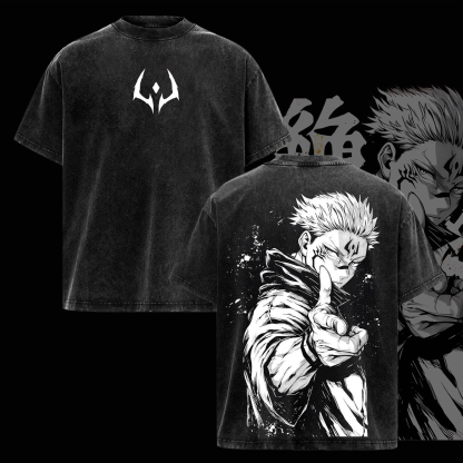 Jujutsu Kaisen Sukuna Washed T-shirt/Crewneck/Hoodie