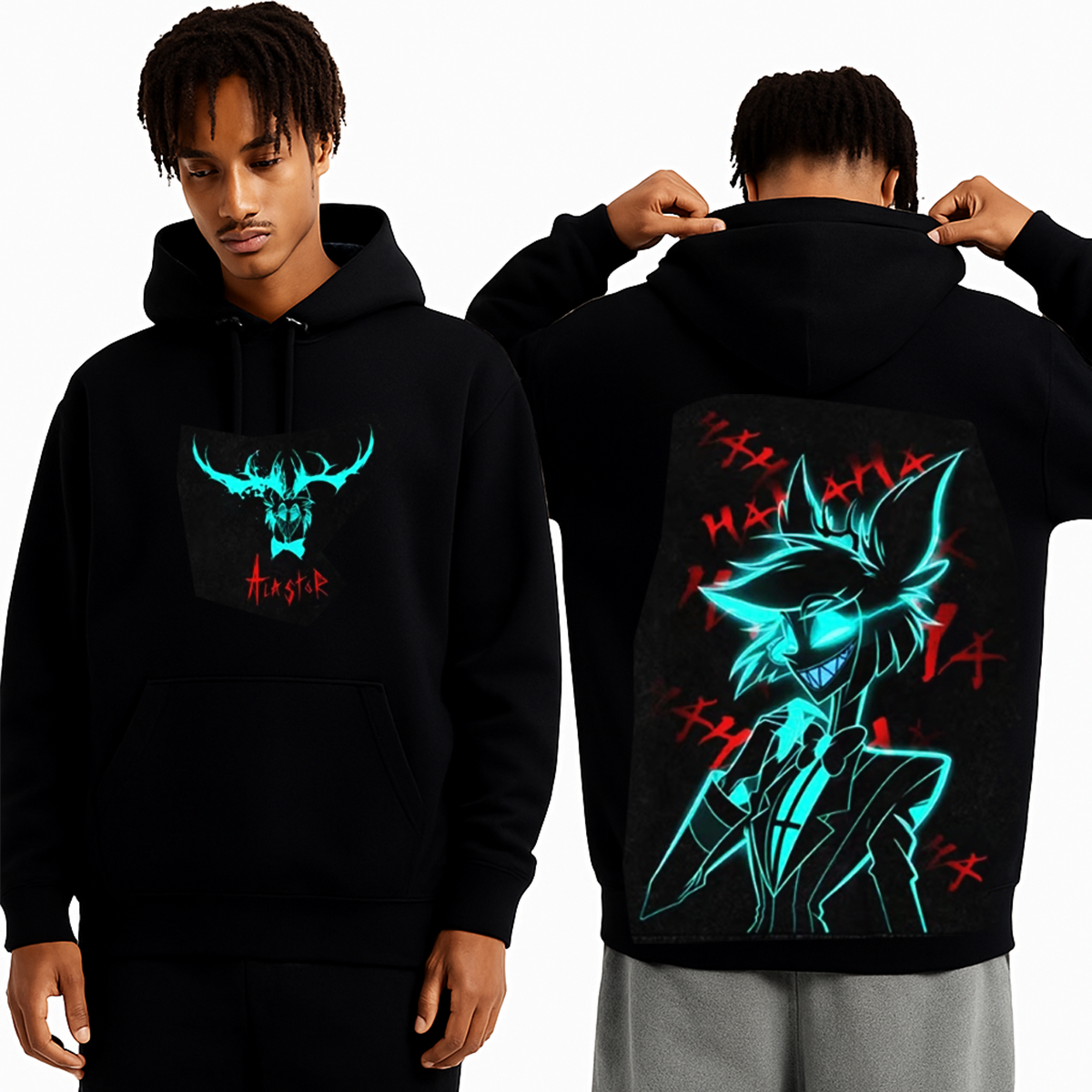 Vibrant Neon Alastor Hawaiian Oversized Unisex T-shirt/Crewneck/Hoodie