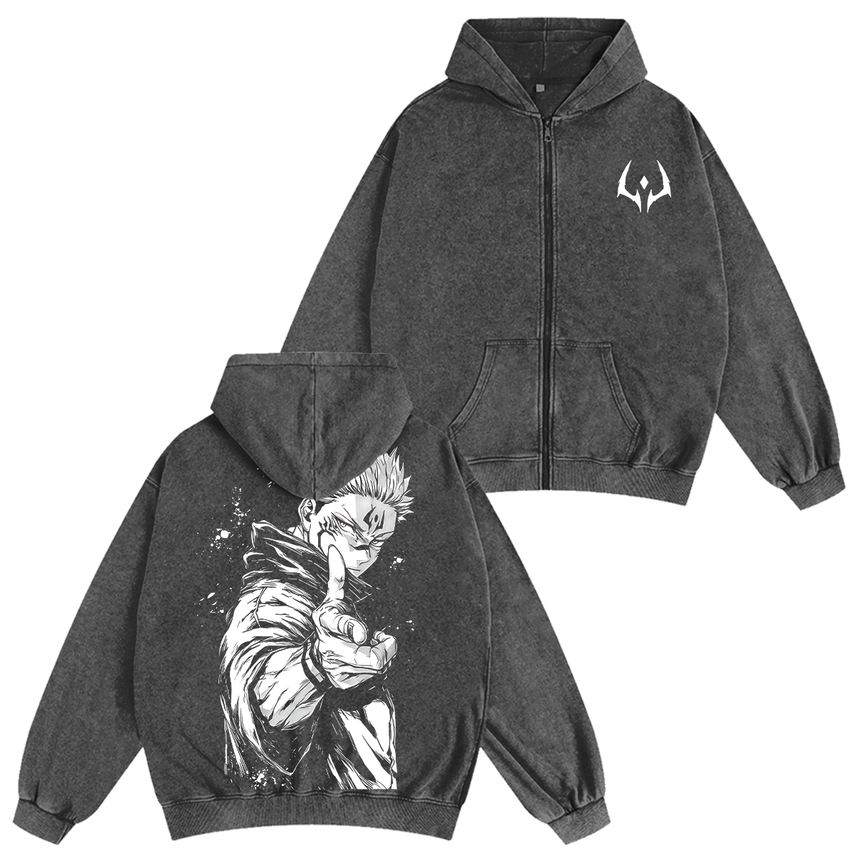 Jujutsu Kaisen Sukuna Washed T-shirt/Crewneck/Hoodie