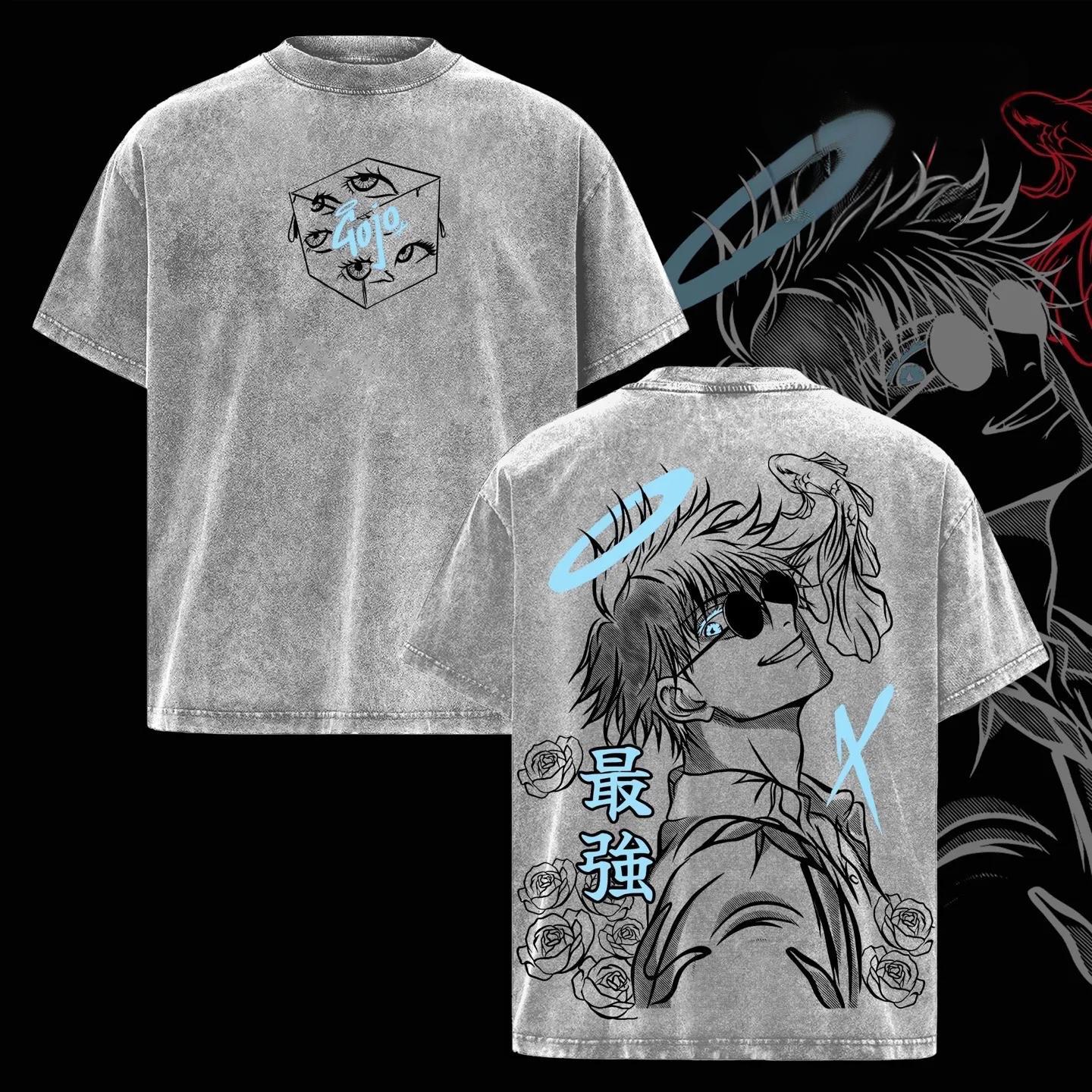 Satoru Gojo Jujutsu Kaisen Vintage Washed T-shirt/Crewneck/Hoodie