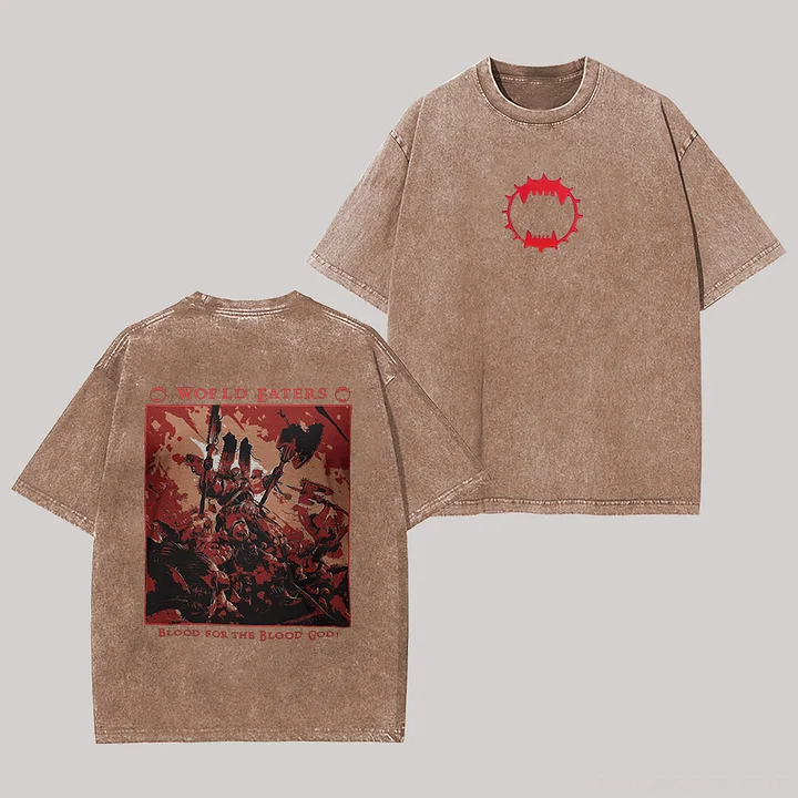 World Eaters Printed Unisex Washed T-Shirt