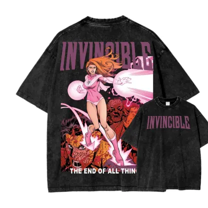 Invincible Unisex Fit Washed T-Shirt 2503012641