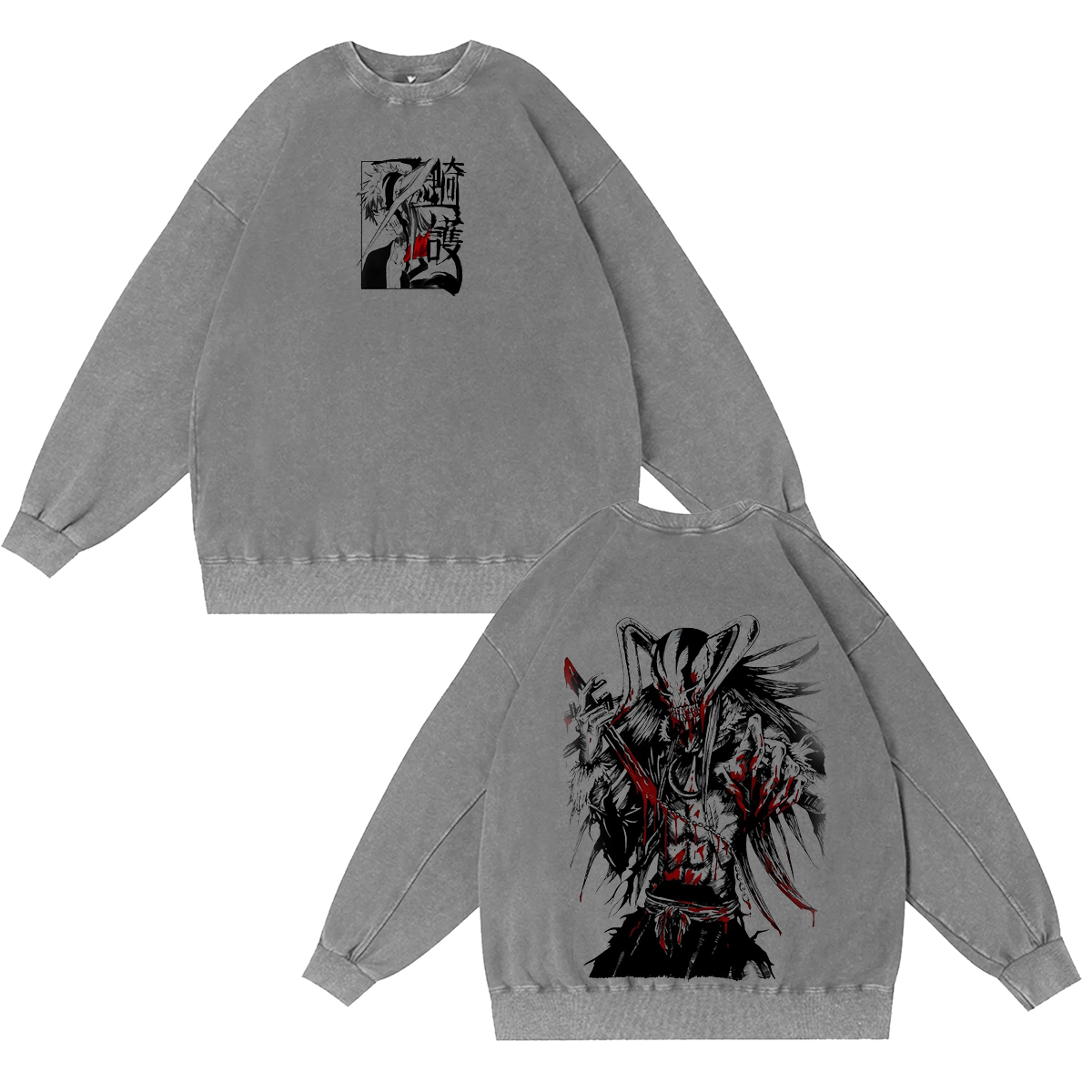 Bleach Ichigo Kurosaki Anime Washed T-shirt/Crewneck/Hoodie