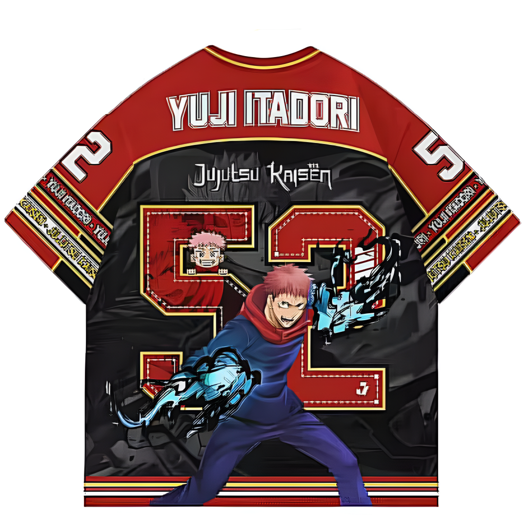 Yuji Itadori Anime Jersey Unisex Anime Inspired Vintage T-Shirt