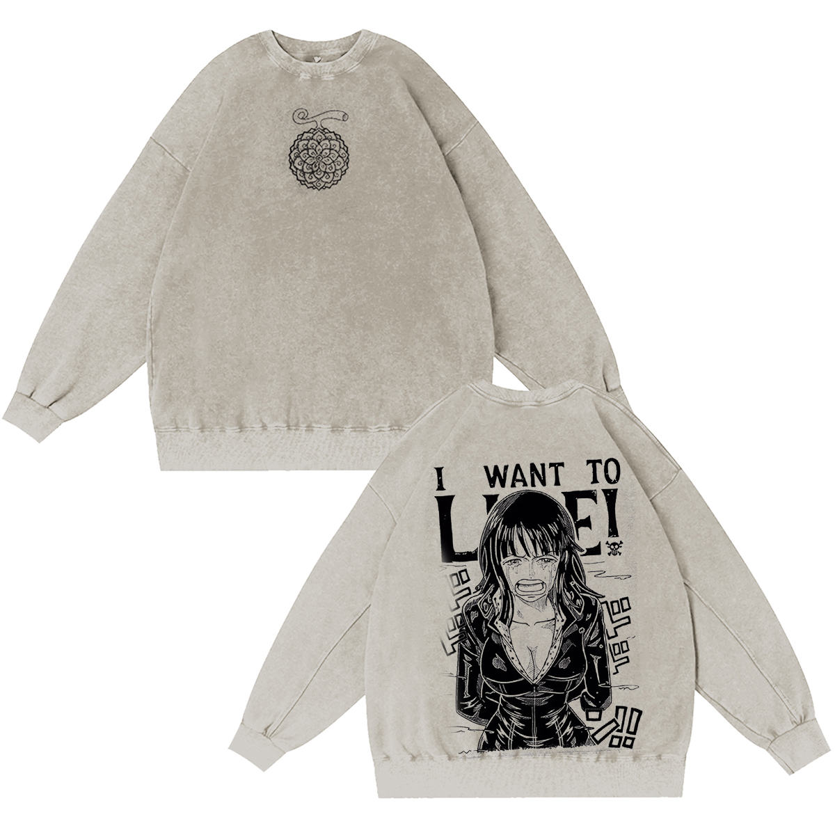 One Piece Nico Robin Manga Strip Anime Pirate Mens T-shirt/Crewneck/Hoodie