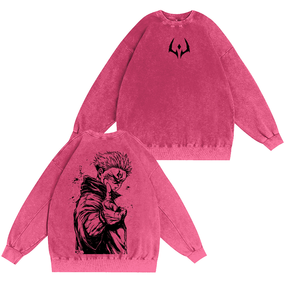 Jujutsu Kaisen Sukuna Washed T-shirt/Crewneck/Hoodie