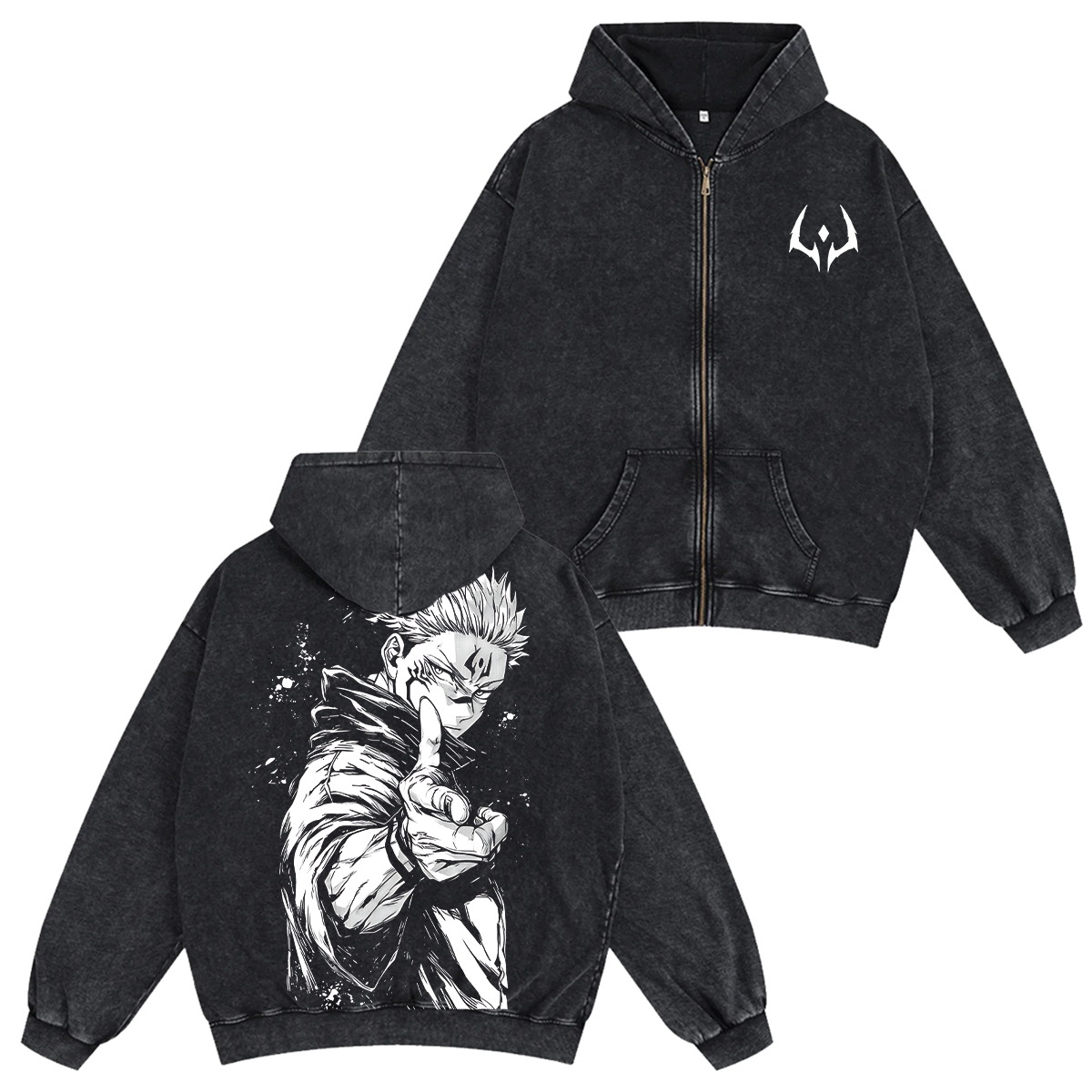 Jujutsu Kaisen Sukuna Washed T-shirt/Crewneck/Hoodie