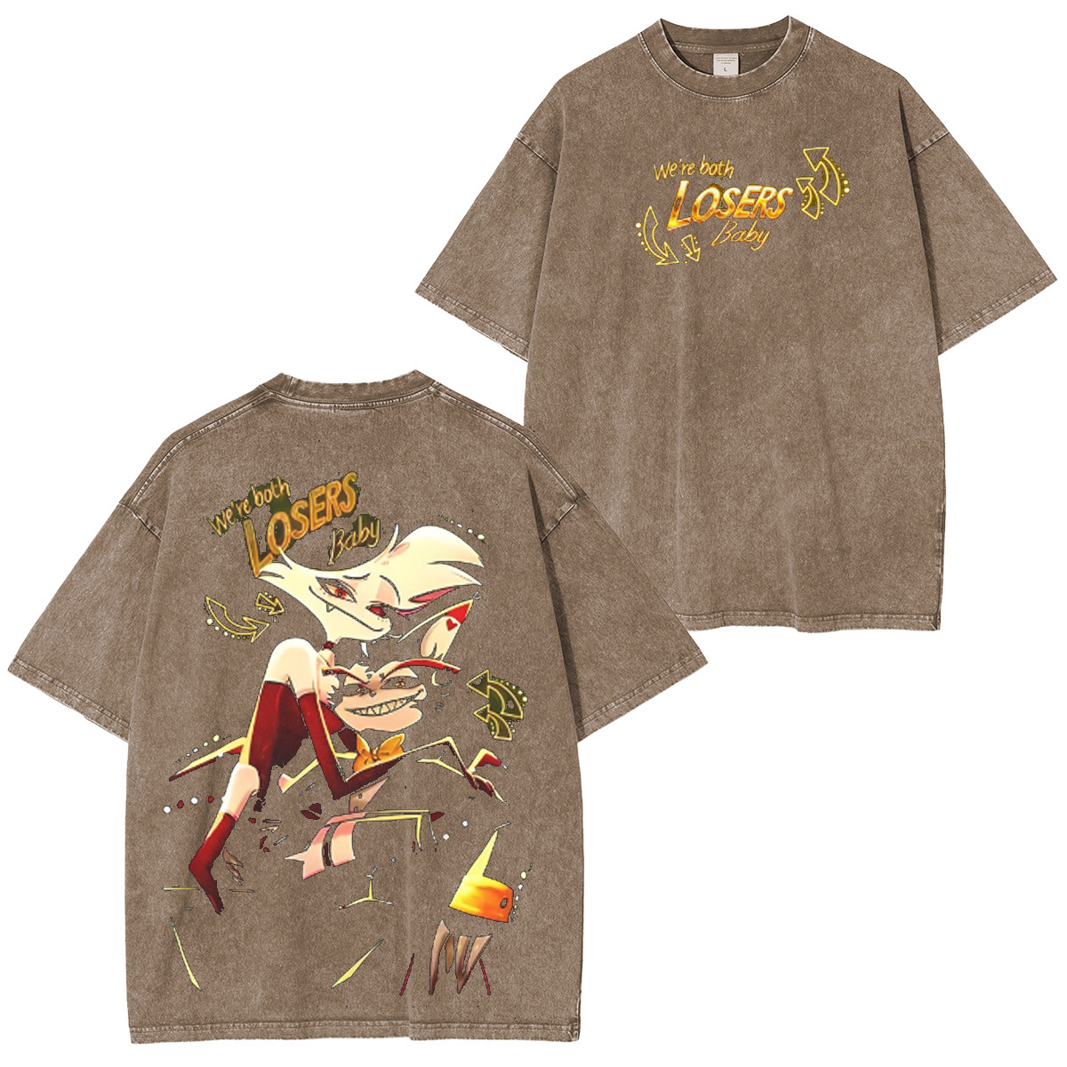 Angel Dust and Husk Hazbin Hotel Season 2 Oversized T-shirt/Crewneck/Hoodie