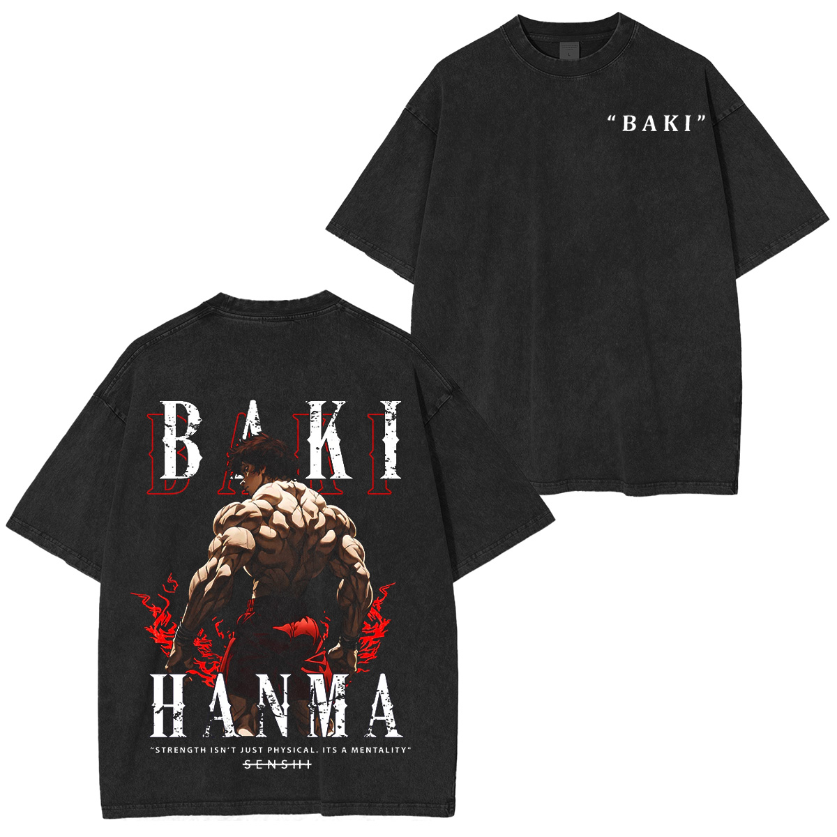 Baki Unleash your inner fighter Oversized Washing Tee