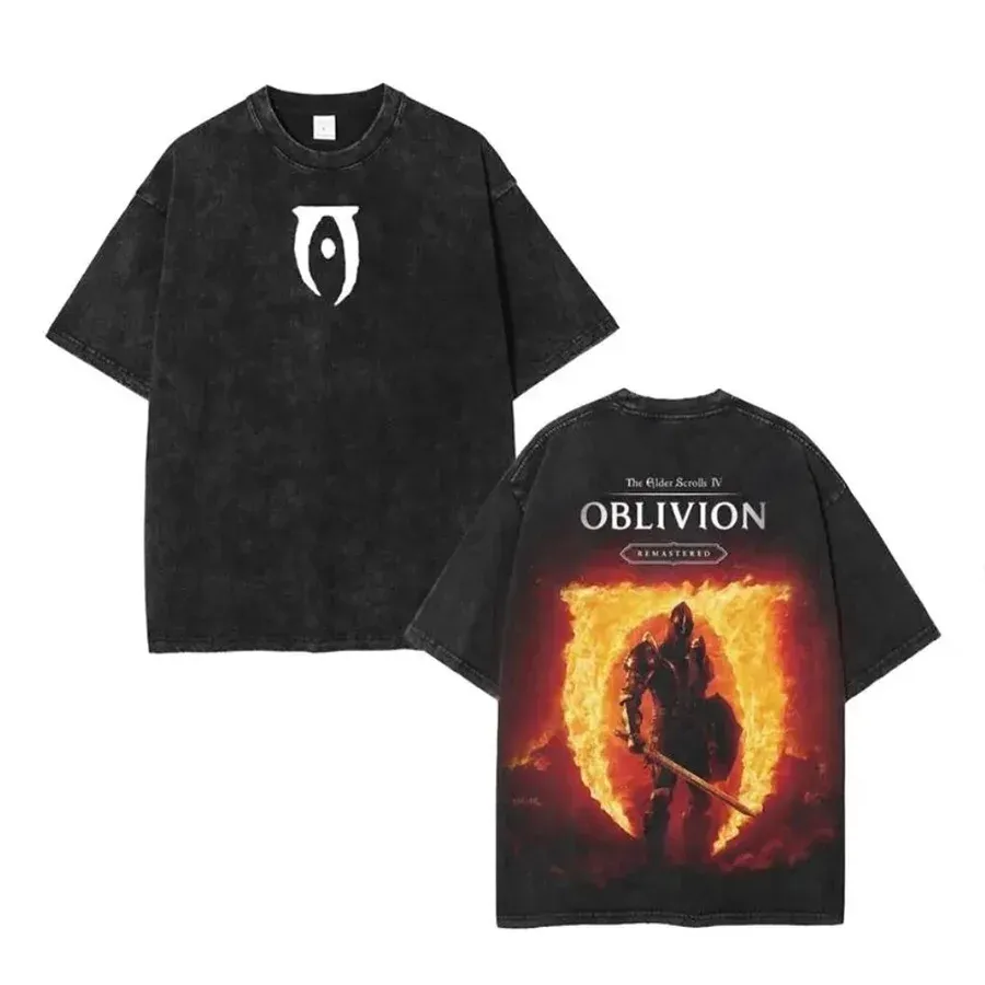The Elder Scrolls IV: Oblivion Printed Unisex Washed T-Shirt