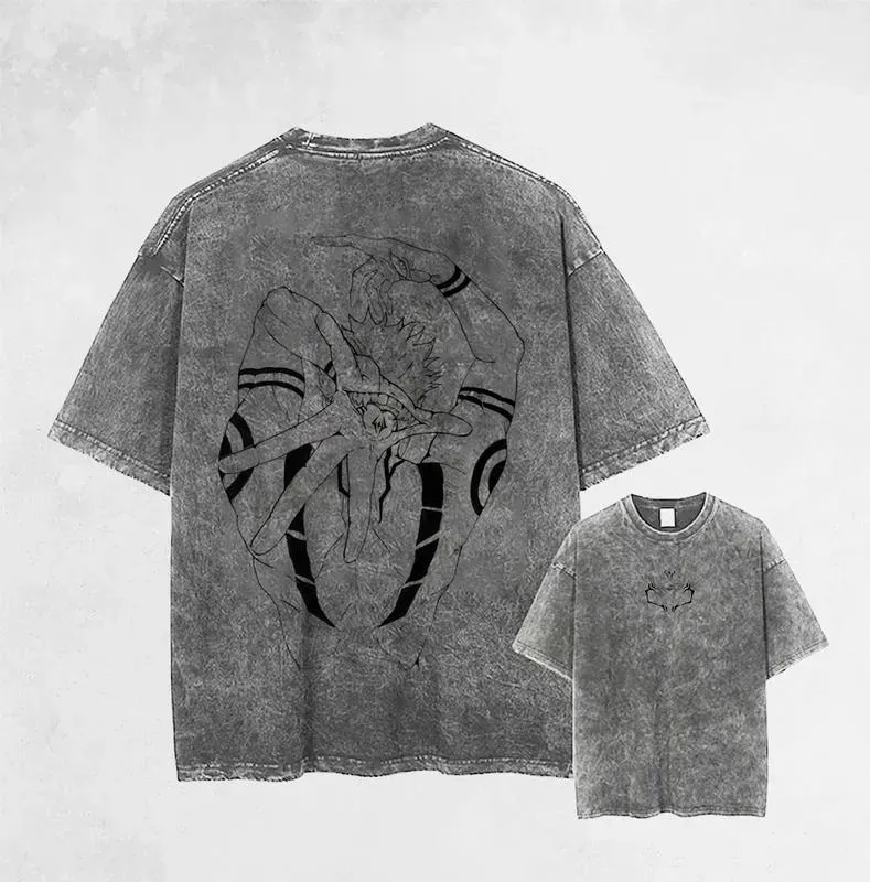 Sukuna - Embroidery Oversized Heavy Shirt