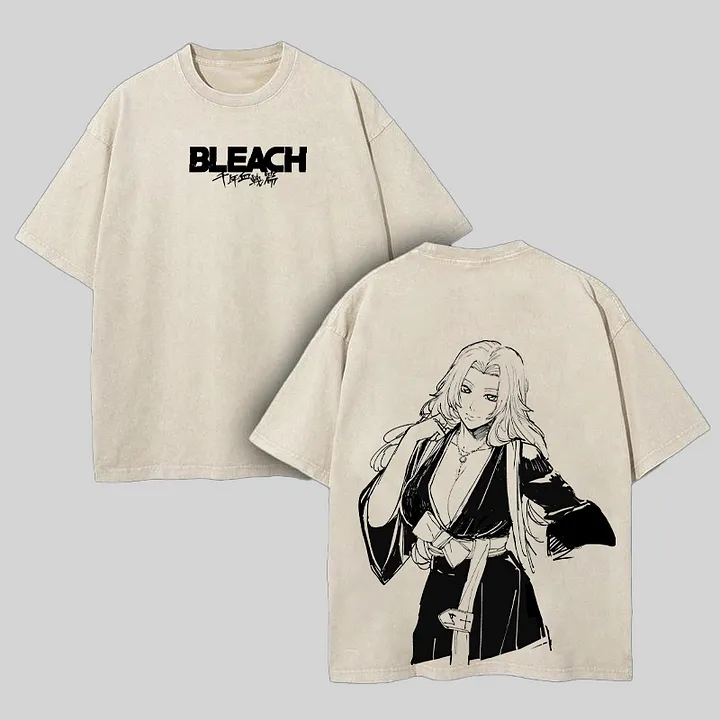 Bleach Rangiku Matsumoto Printed Unisex Washed T-Shirt