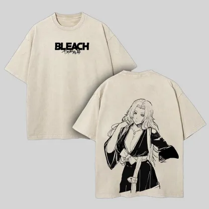 Bleach Rangiku Matsumoto Printed Unisex Washed T-Shirt