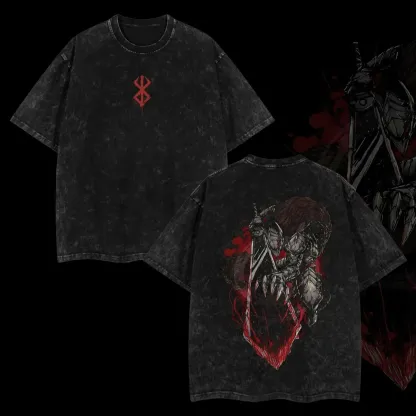 Berserk Printed Men's Washed T-Shirt