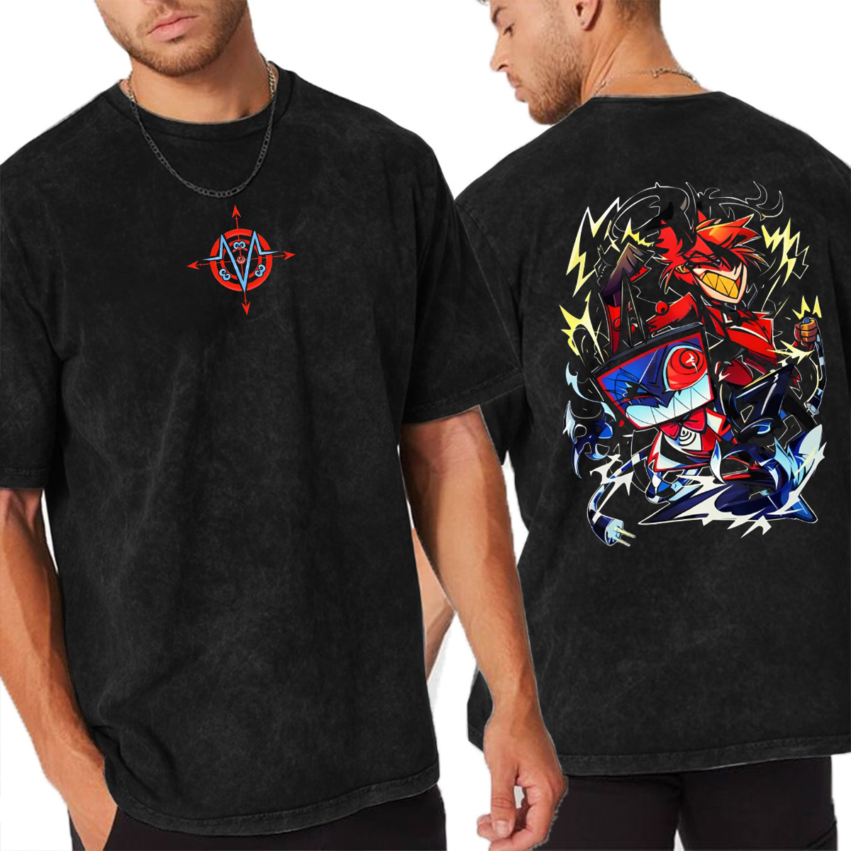 Radiostatic VOX x ALASTOR Hazbin Hotel Oversized T-shirt/Crewneck/Hoodie
