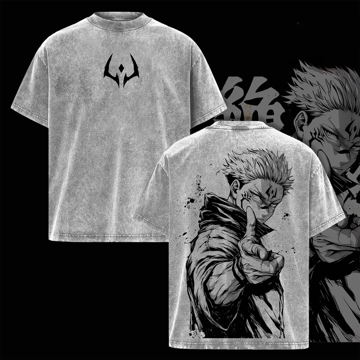 Jujutsu Kaisen Sukuna Washed T-shirt/Crewneck/Hoodie