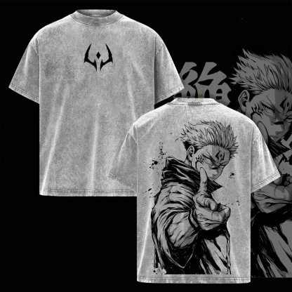 Jujutsu Kaisen Sukuna Washed T-shirt/Crewneck/Hoodie