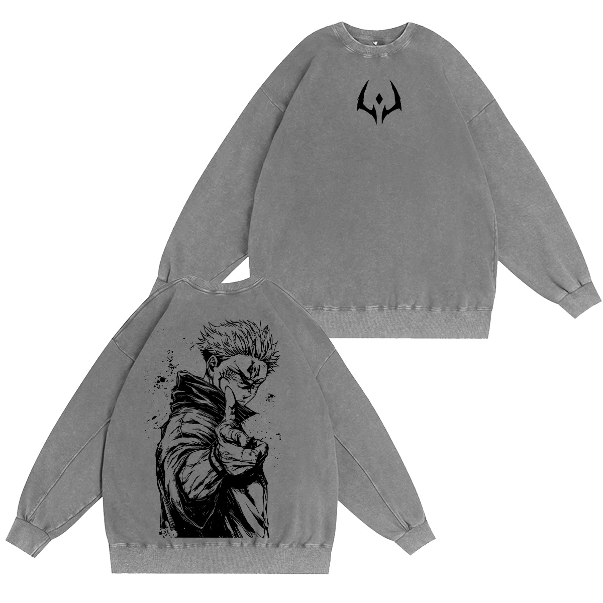 Jujutsu Kaisen Sukuna Washed T-shirt/Crewneck/Hoodie
