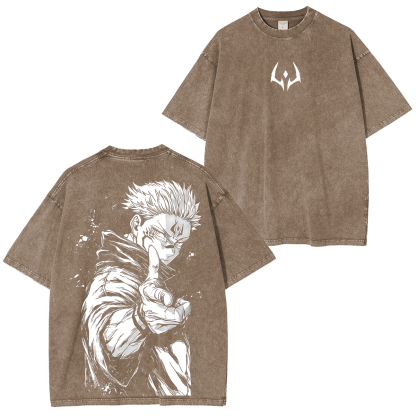 Jujutsu Kaisen Sukuna Washed T-shirt/Crewneck/Hoodie