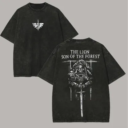 The Lion: Son of the Forest Printed Unisex Washed T-Shirt