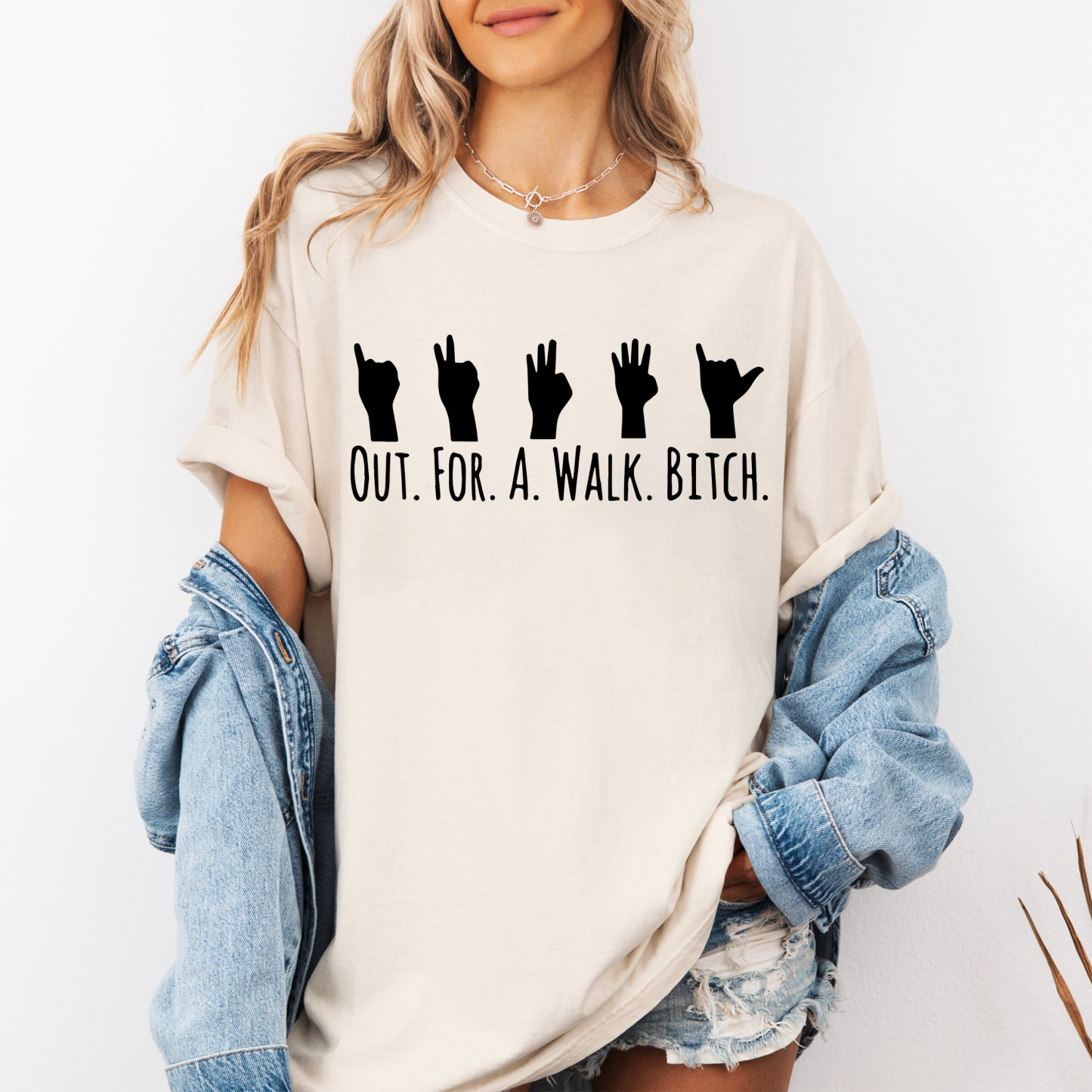 Spike Quote 'Out for a Walk, Bitch' Buffy The Vampire Slayer Unisex T-shirt/Crewneck/Hoodie