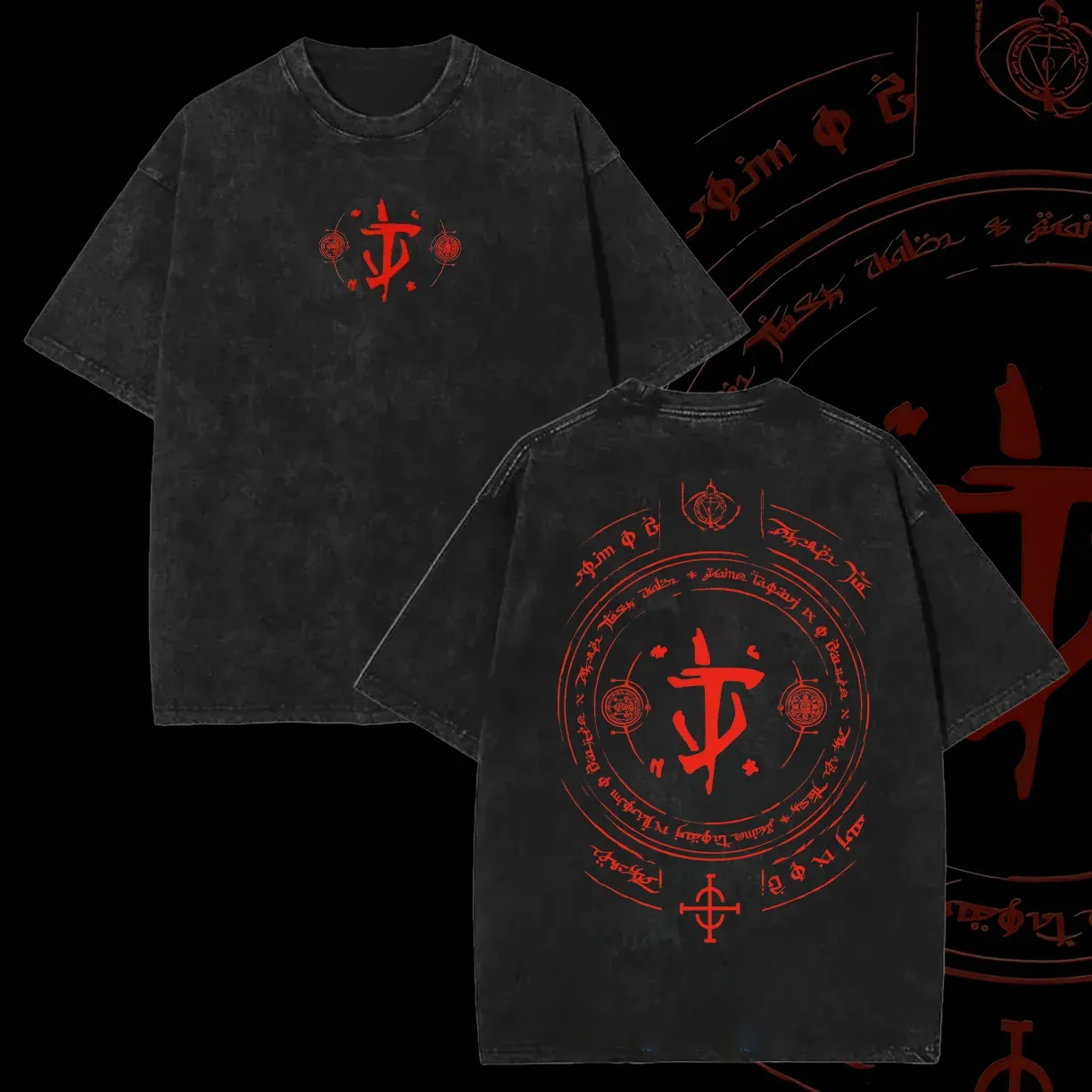 Demon Slayer Doom Printed Unisex Washed T-Shirt