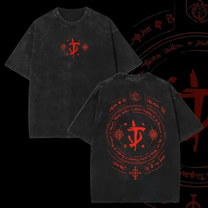 Demon Slayer Doom Printed Unisex Washed T-Shirt