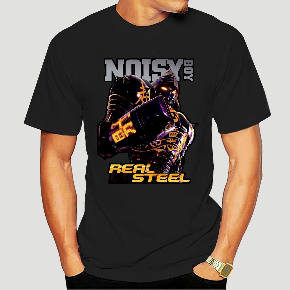 Noisy Boy in Real Steel Movie Black T-Shirt
