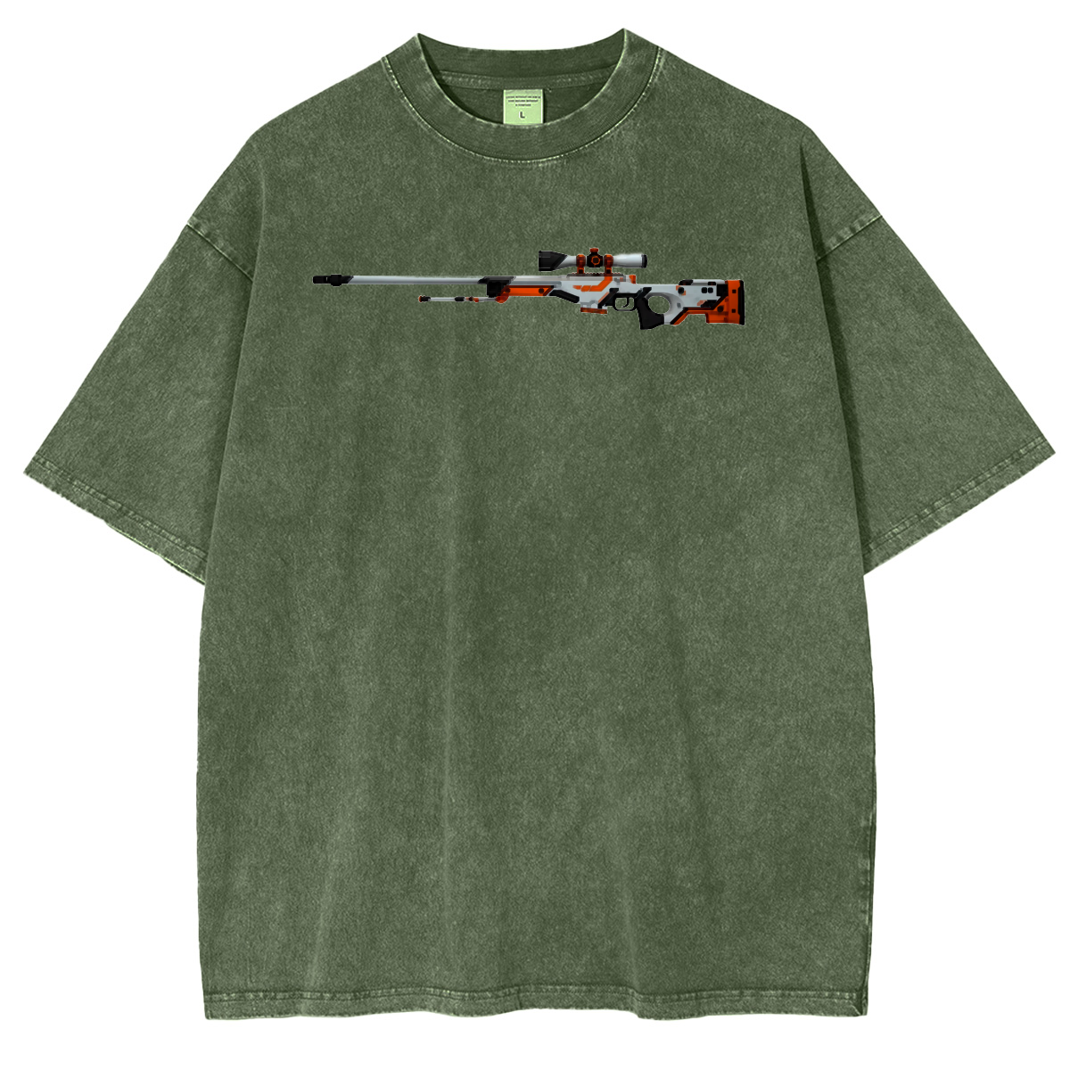 AWP Asiimov Sniper Rifle Vintage Unisex Washed T-Shirt