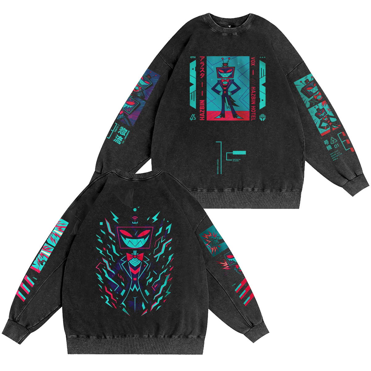 Hazbin Hotel Demoncore Washed T-shirt/Crewneck/Hoodie