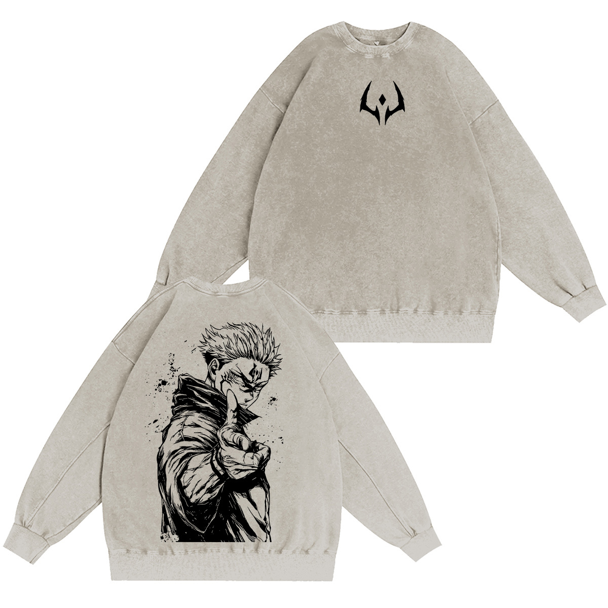 Jujutsu Kaisen Sukuna Washed T-shirt/Crewneck/Hoodie