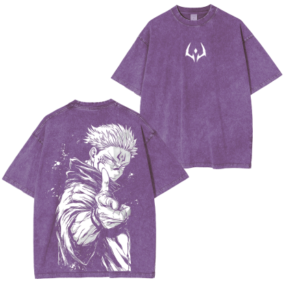 Jujutsu Kaisen Sukuna Washed T-shirt/Crewneck/Hoodie