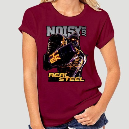 Noisy Boy in Real Steel Movie Black T-Shirt