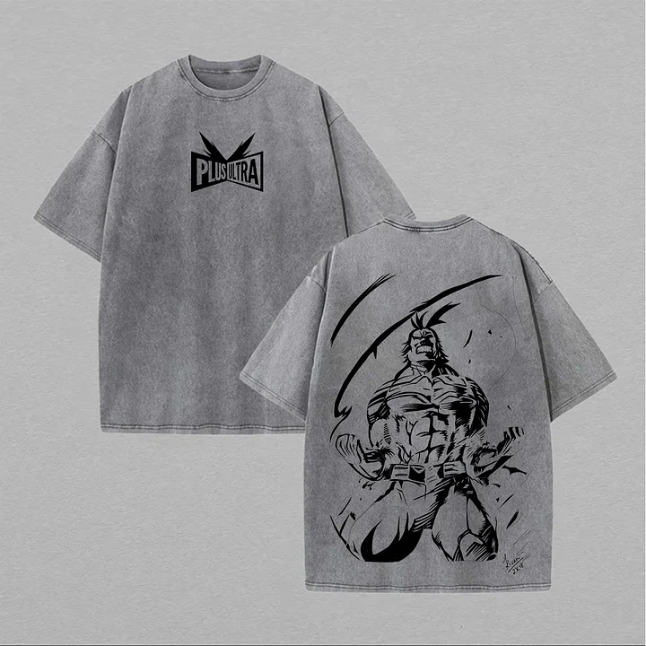 My Hero Academia All Might Printed Unisex Washed T-Shirt