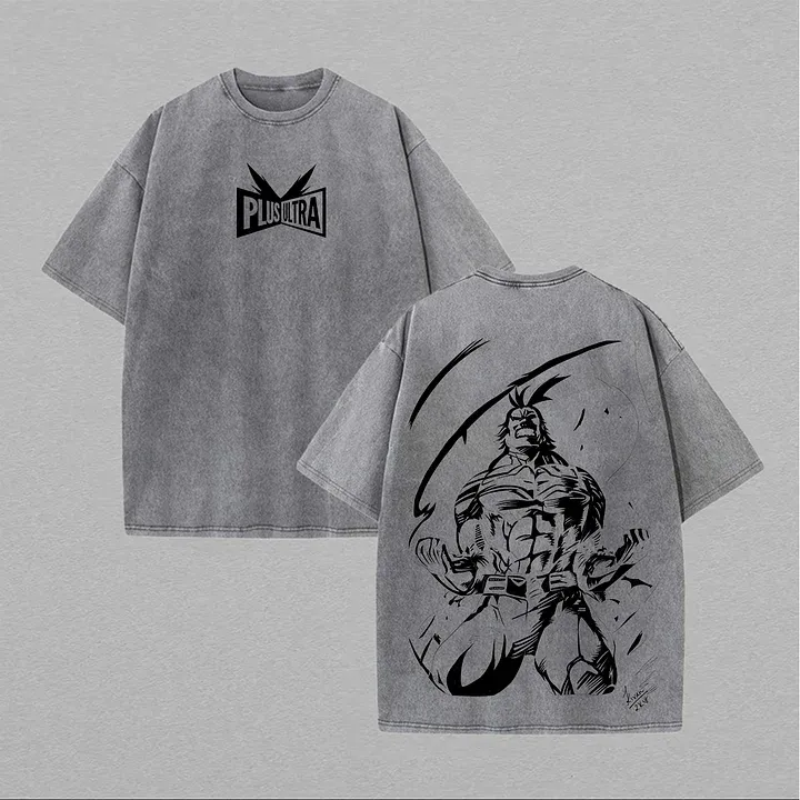 My Hero Academia All Might Printed Unisex Washed T-Shirt