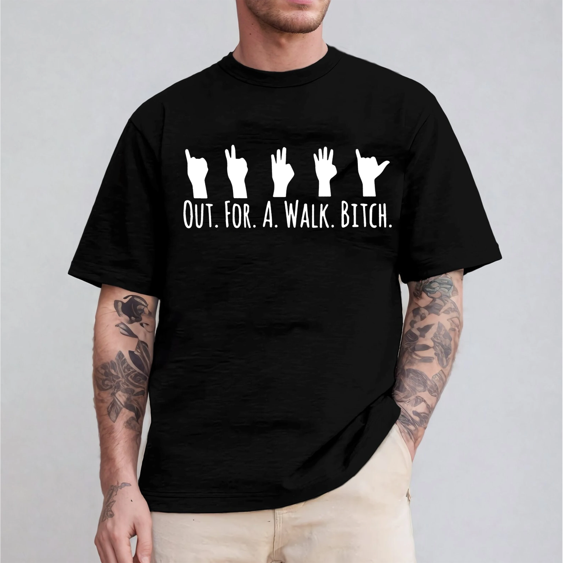 Spike Quote 'Out for a Walk, Bitch' Buffy The Vampire Slayer Unisex T-shirt/Crewneck/Hoodie