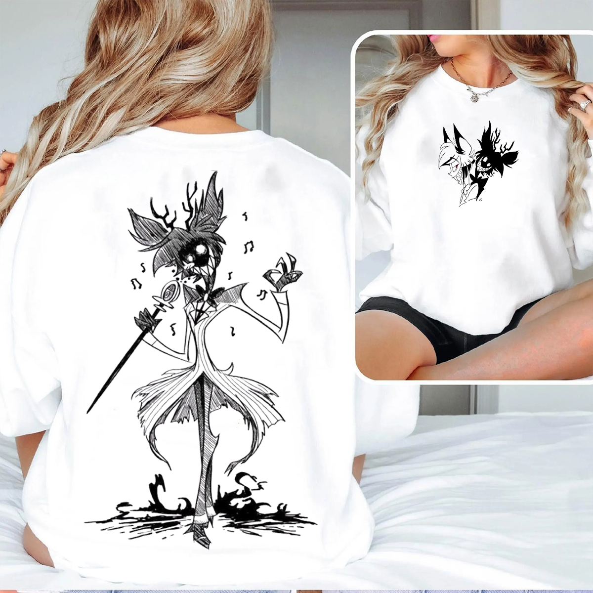 Hazbin Hotel RED ALASTOR Oversized Unisex T-shirt/Crewneck/Hoodie