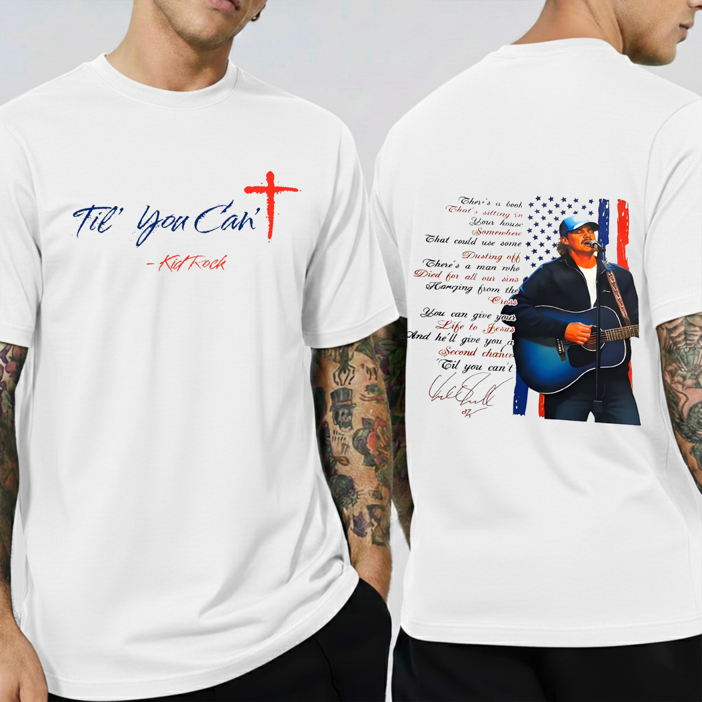 Kid Rock "Til You Can't" TPUSA Super Bowl 2026  Oversized T-shirt/Crewneck/Hoodie