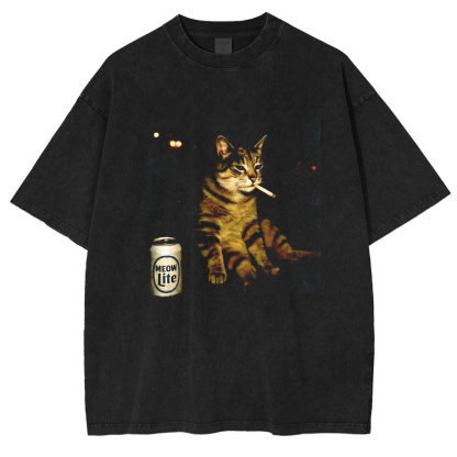 Funny Smoking Cat  Oversized T-shirt/Crewneck/Hoodie