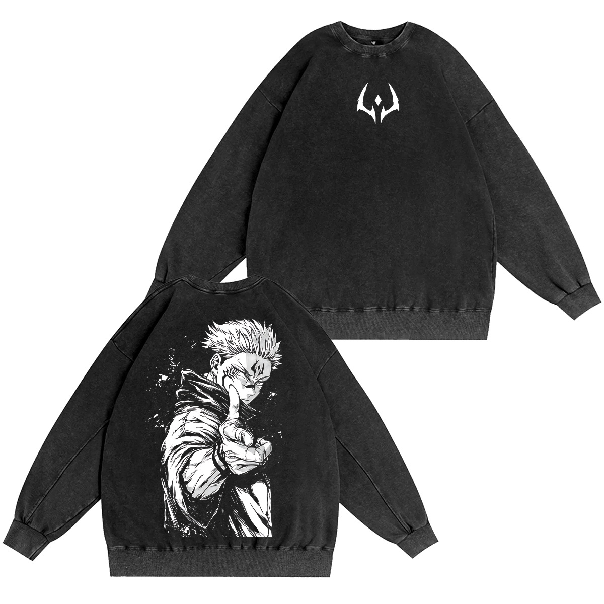 Jujutsu Kaisen Sukuna Washed T-shirt/Crewneck/Hoodie
