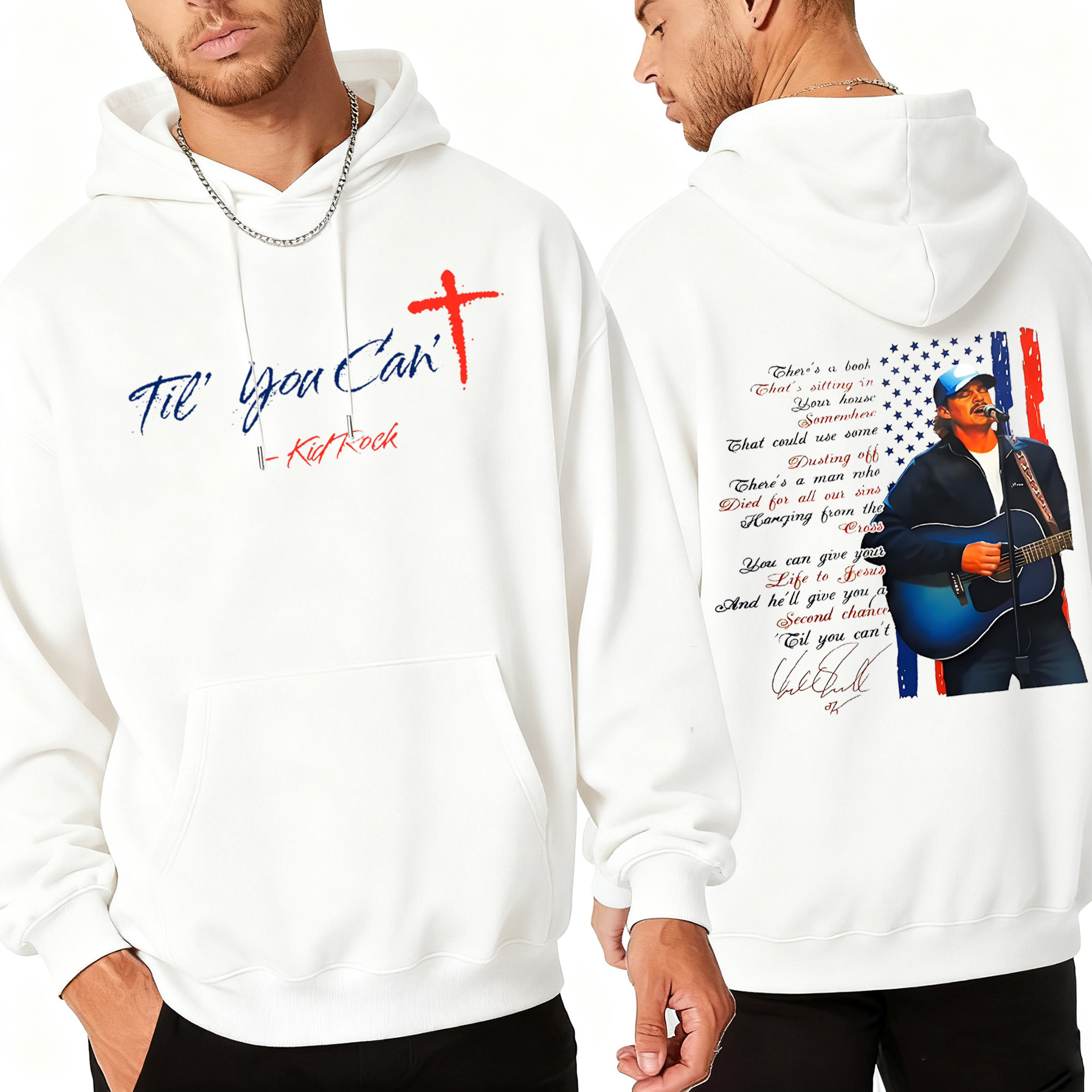 Kid Rock "Til You Can't" TPUSA Super Bowl 2026  Oversized T-shirt/Crewneck/Hoodie