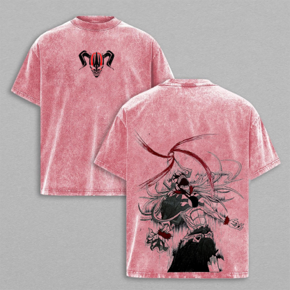 Bleach Ichigo Kurosaki Anime Washed T-shirt/Crewneck/Hoodie