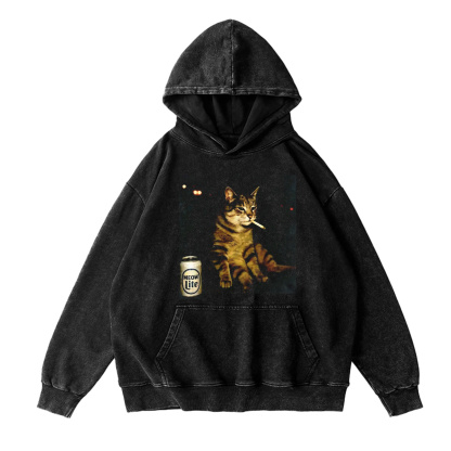 Funny Smoking Cat  Oversized T-shirt/Crewneck/Hoodie