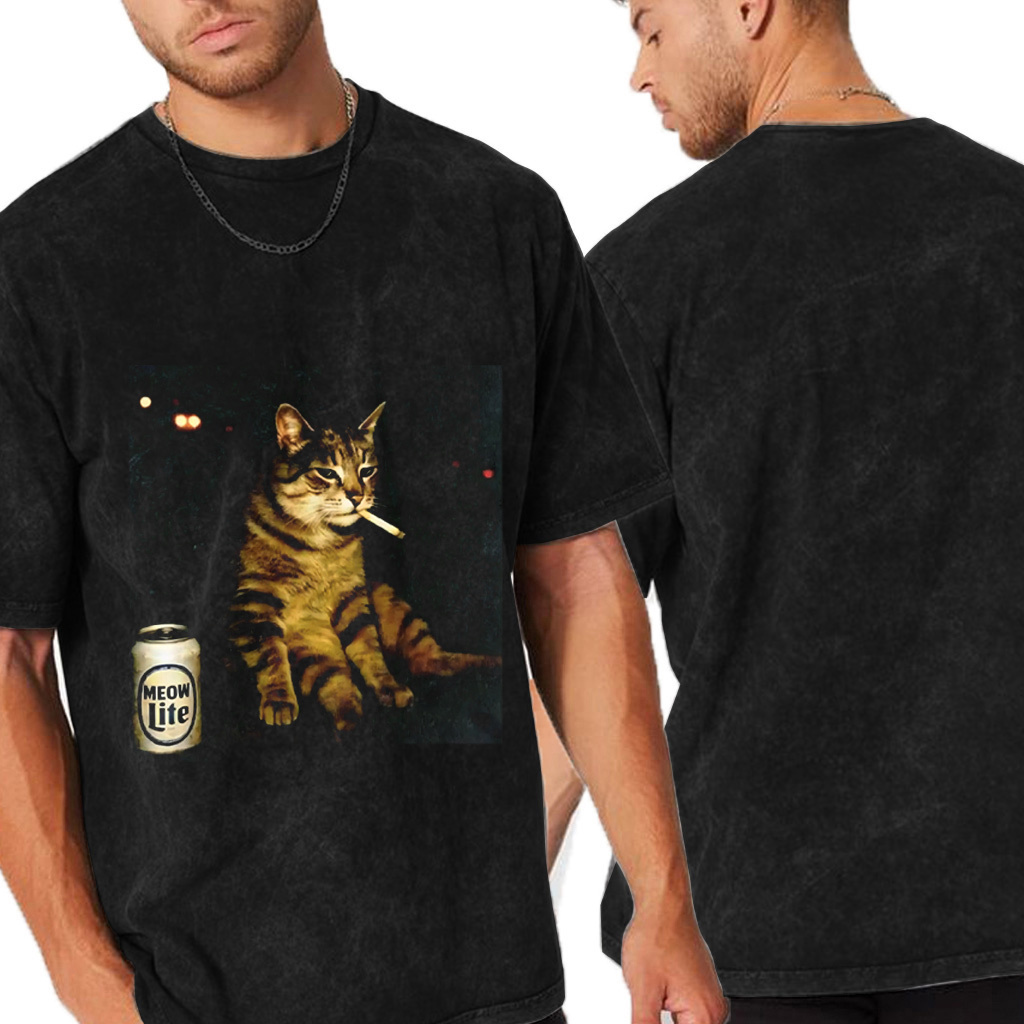 Funny Smoking Cat  Oversized T-shirt/Crewneck/Hoodie