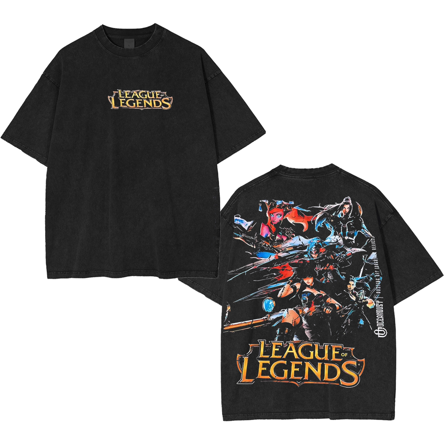 Arcane X League of Legends Unisex Washed T-Shirt