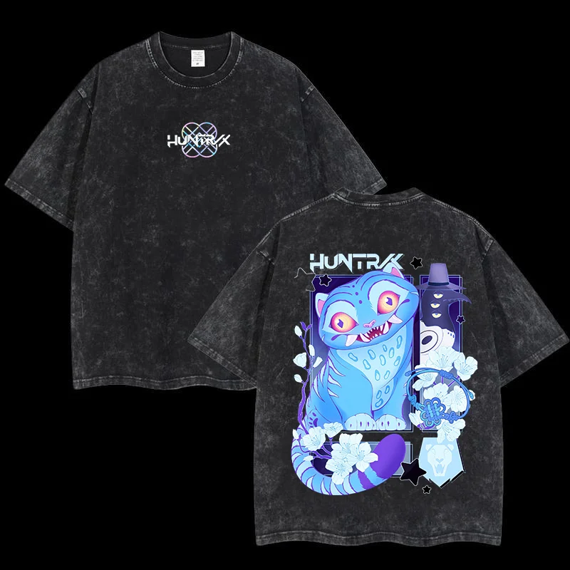 KPop Demon Hunters Printed Unisex Washed T-Shirt